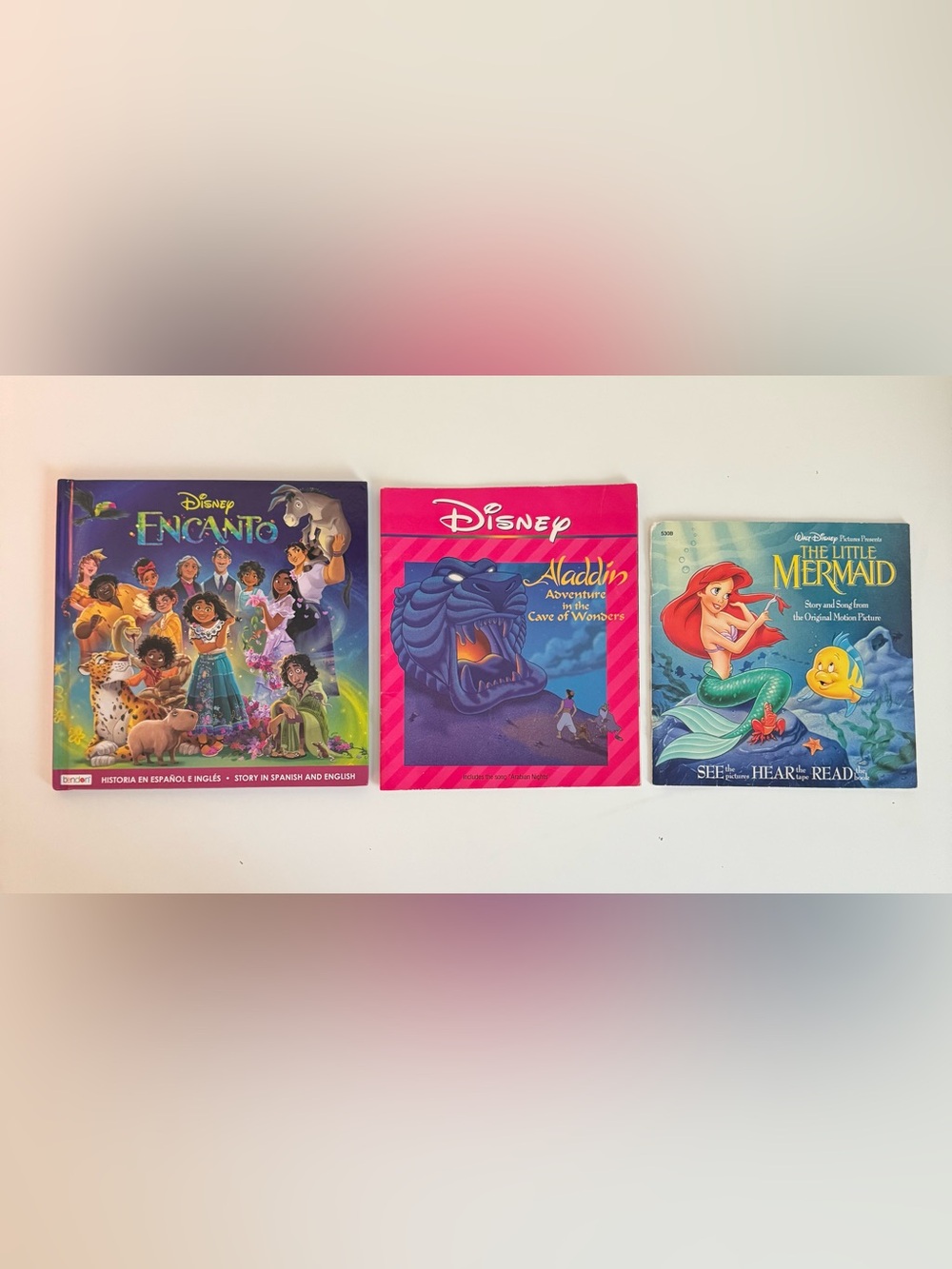 Disney Aladdin Cave of Wonders Book Pink and Blue Cover